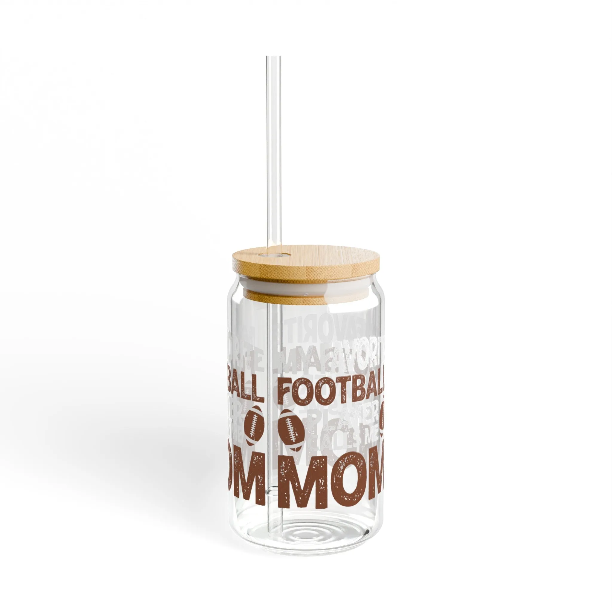 Football Mom | Sipper Glass, 16oz