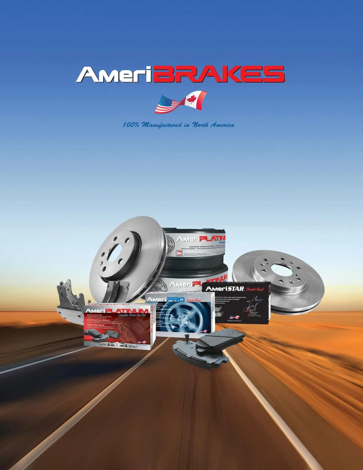 Front & Rear Coated Rotors & AmeriBRAKES Pads For Nissan Pathfinder 2005-2012