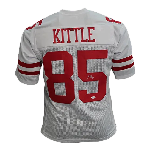 George Kittle Autographed Pro Style Football Jersey White (JSA)
