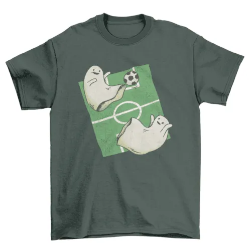 Ghosts playing football sport t-shirt
