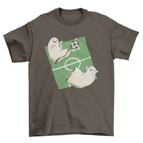 Ghosts playing football sport t-shirt