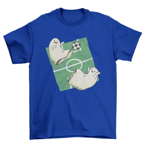 Ghosts playing football sport t-shirt