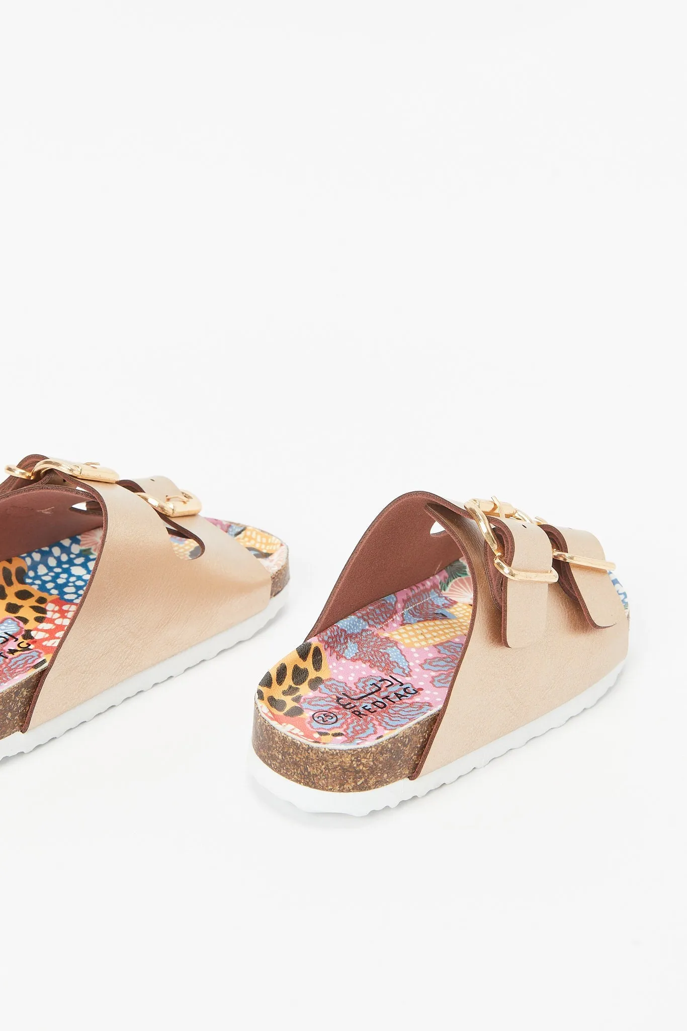 Girls Gold Buckle Strap Sandal