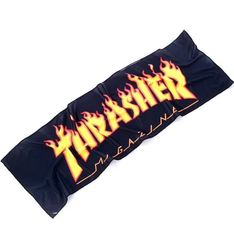 Gym Sports Cold Feeling Sweat-Absorbent Quick-Drying Cold Towel(Fire)