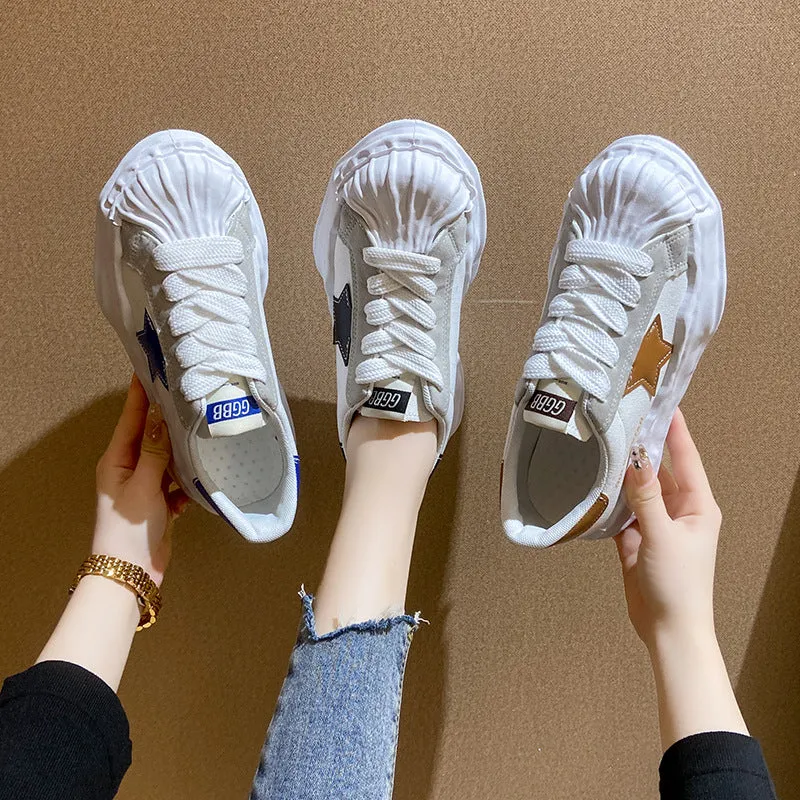 Heart Lighting Leather Casual Sneakers