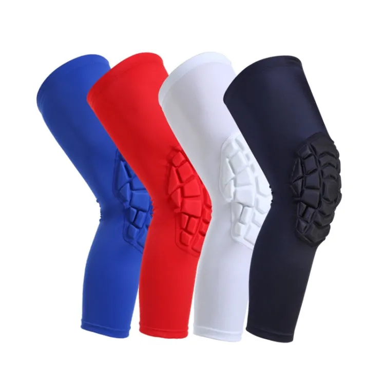 Hot Pressed Honeycomb Knee Pads Basketball Climbing Sports Knee Pads Protective Gear, Specification: XL (Red)