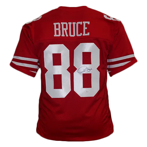 Isaac Bruce Pro Style Autographed Football Jersey Red (JSA)