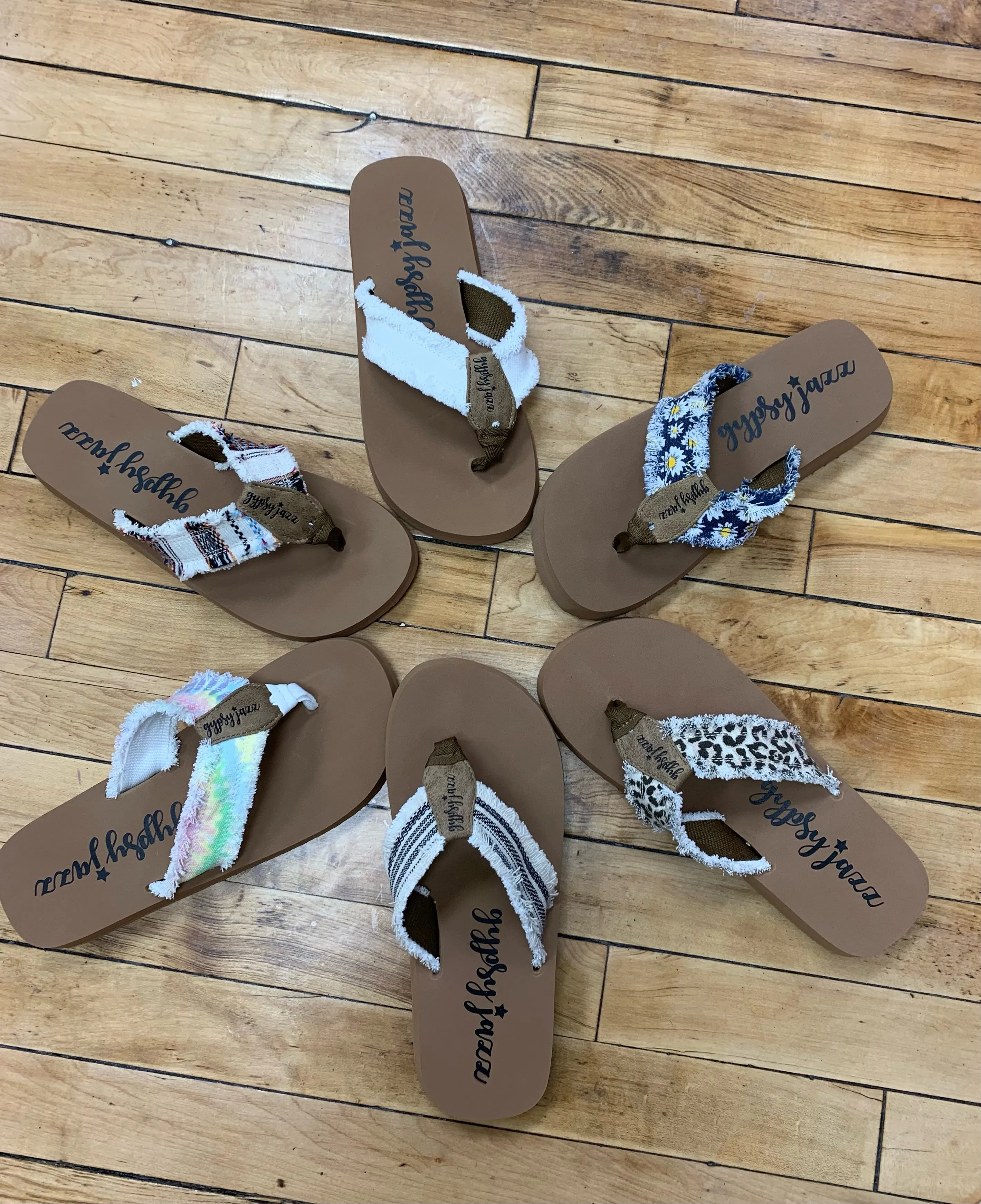 Jazzy Flip Flops - White