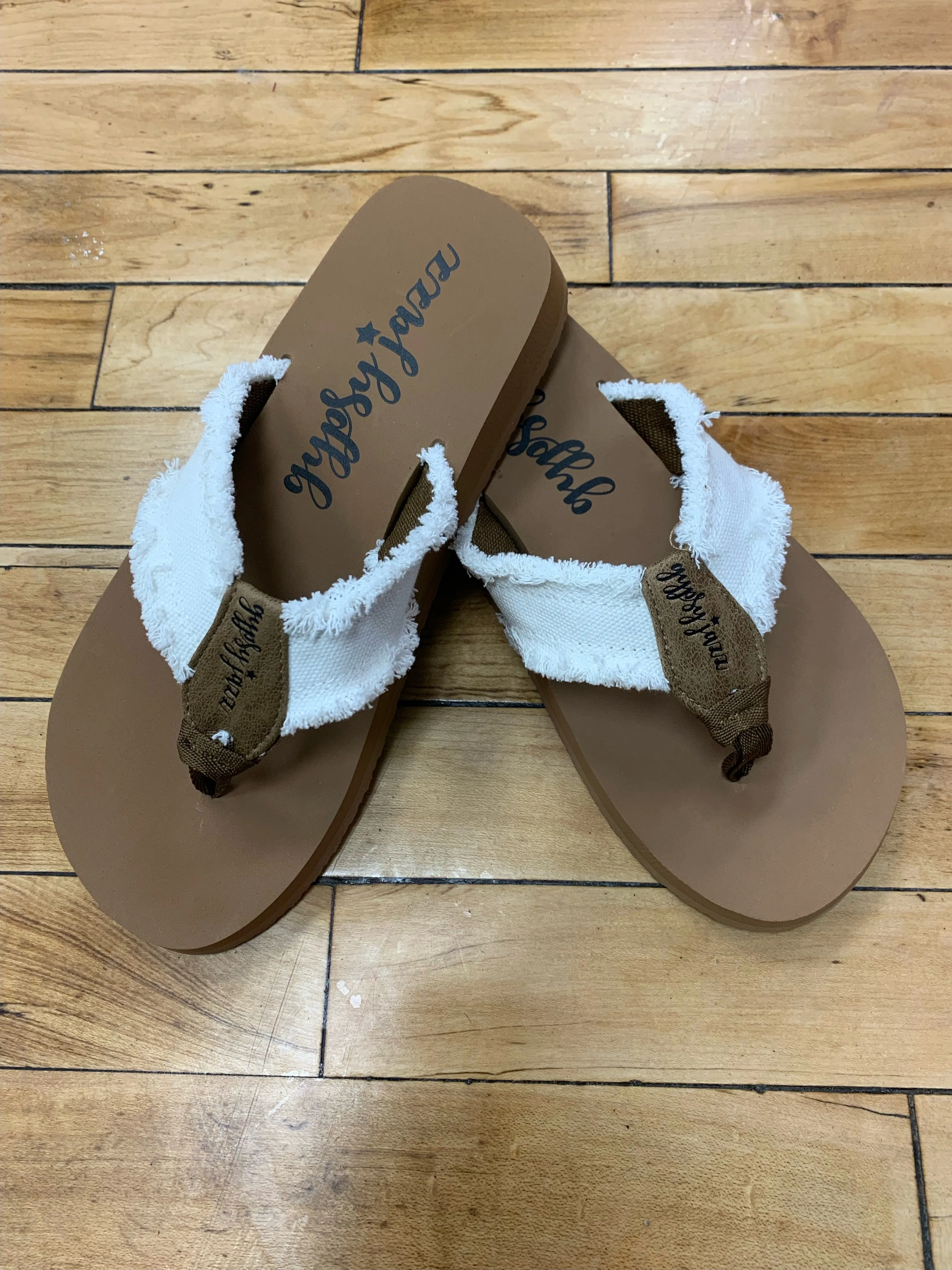 Jazzy Flip Flops - White