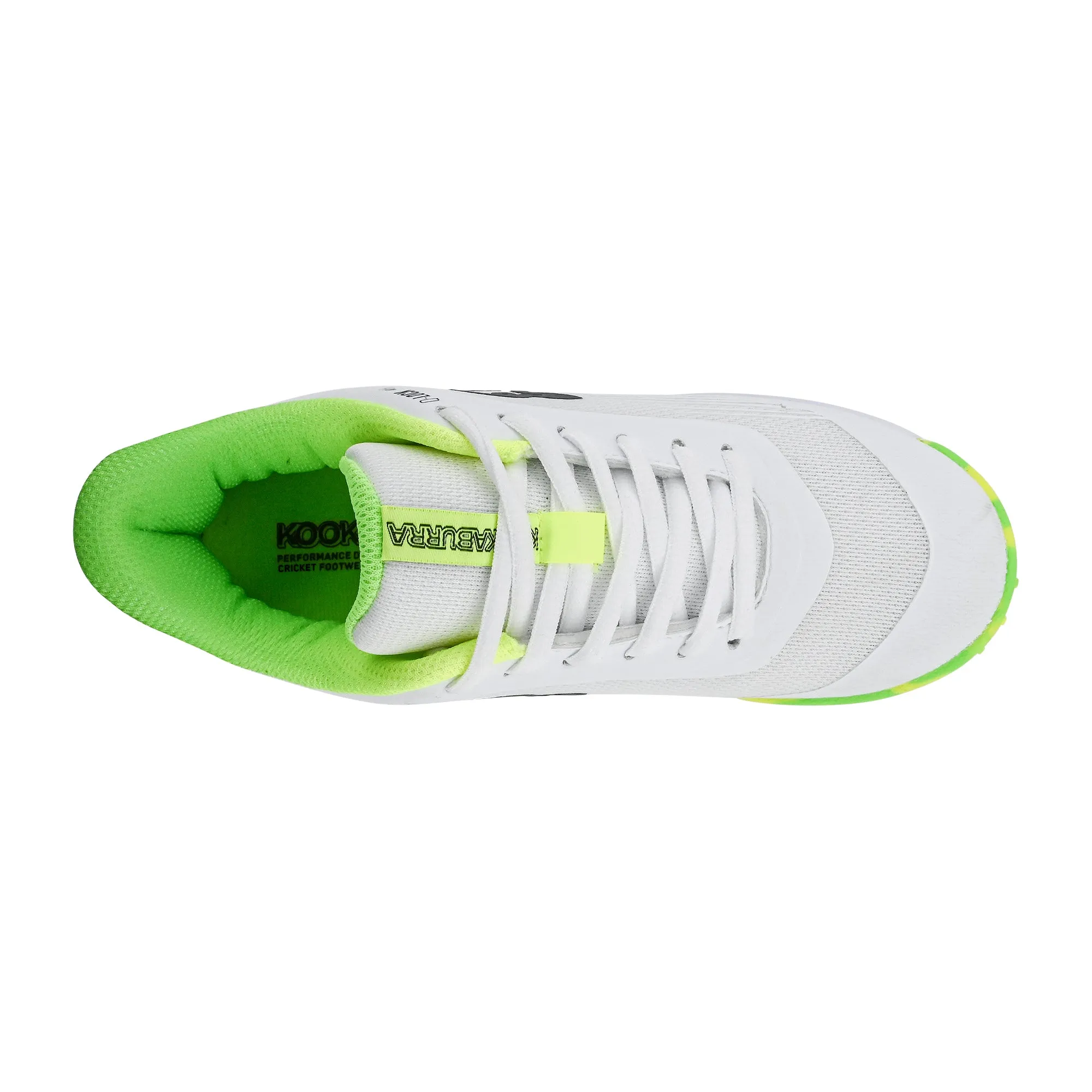 Kookaburra KC 5.0 Rubber Cricket Shoes - White/Green