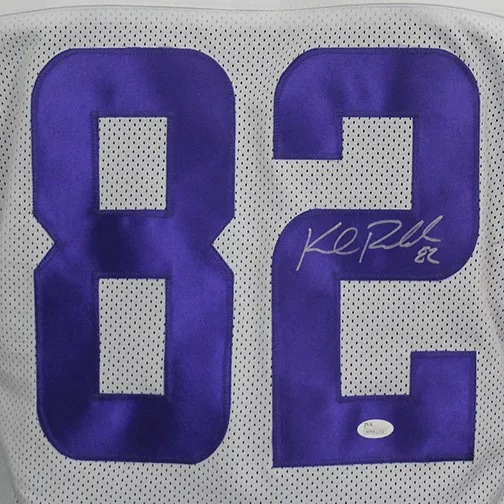 Kyle Rudolph Autographed Pro Style Football Jersey White (JSA)