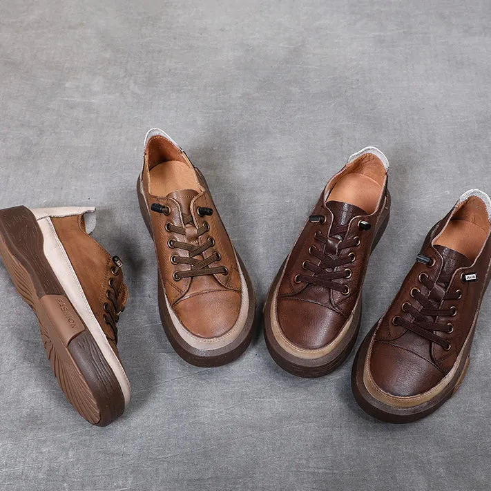 Lace-Up Color-Block Casual Shoes