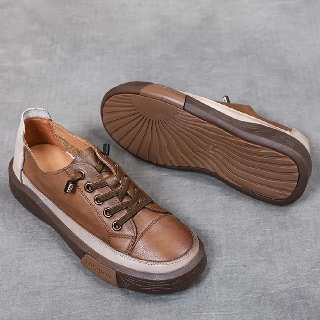 Lace-Up Color-Block Casual Shoes