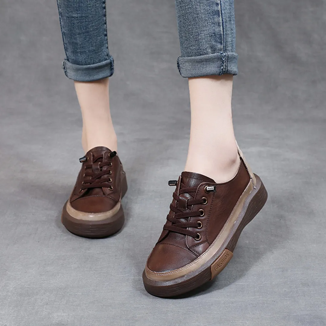 Lace-Up Color-Block Casual Shoes