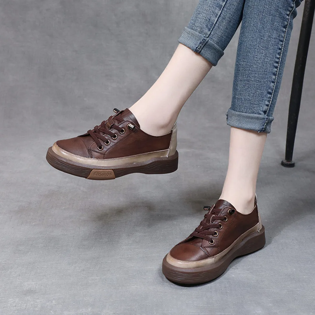 Lace-Up Color-Block Casual Shoes