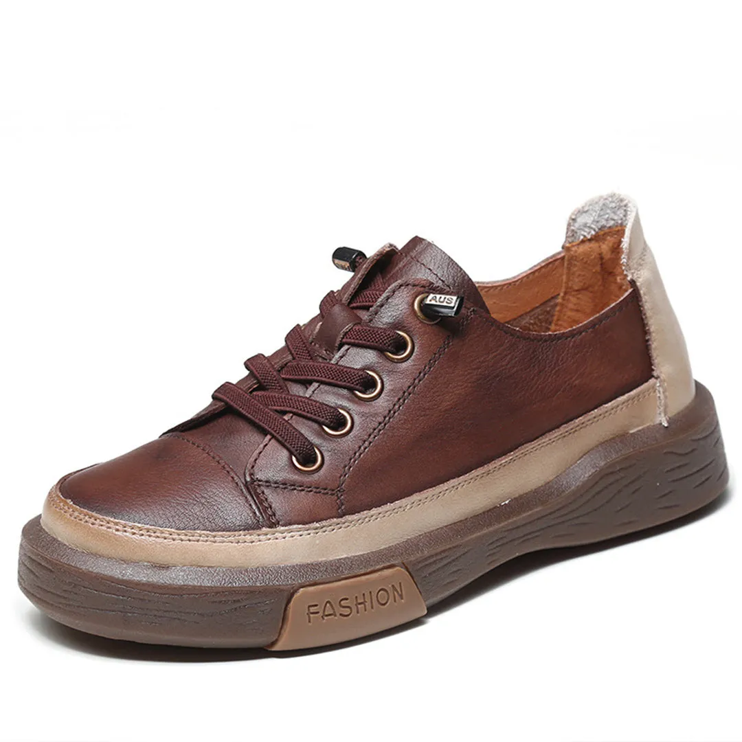 Lace-Up Color-Block Casual Shoes