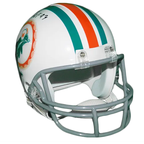 Larry Little Miami Dolphins Autograhed Football Mini Helmet HOF- 93 (JSA)