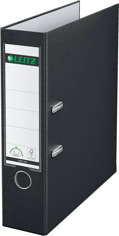 Leitz 180 Degree A4 Lever Arch File Black With 80mm Spine - Pack of 10 - 10101095