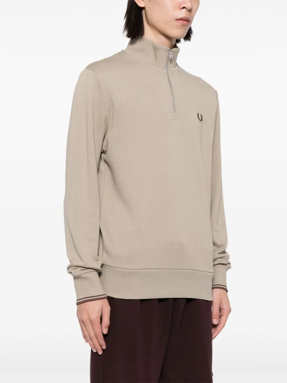 logo-embroidered high-neck sweater