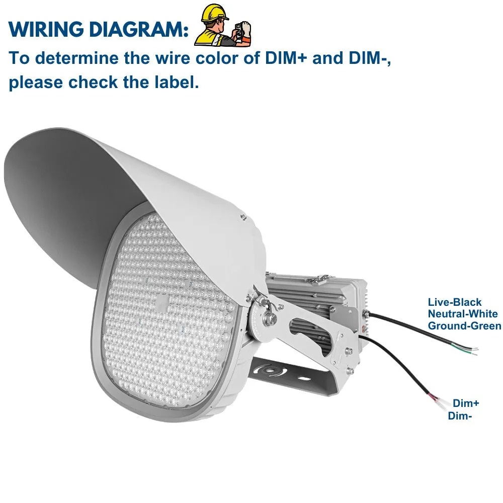LYRA LED Stadium Light -  800W - 120,000lm - 5700K - 200-480V - 2000W Equal - 10 Year Warranty