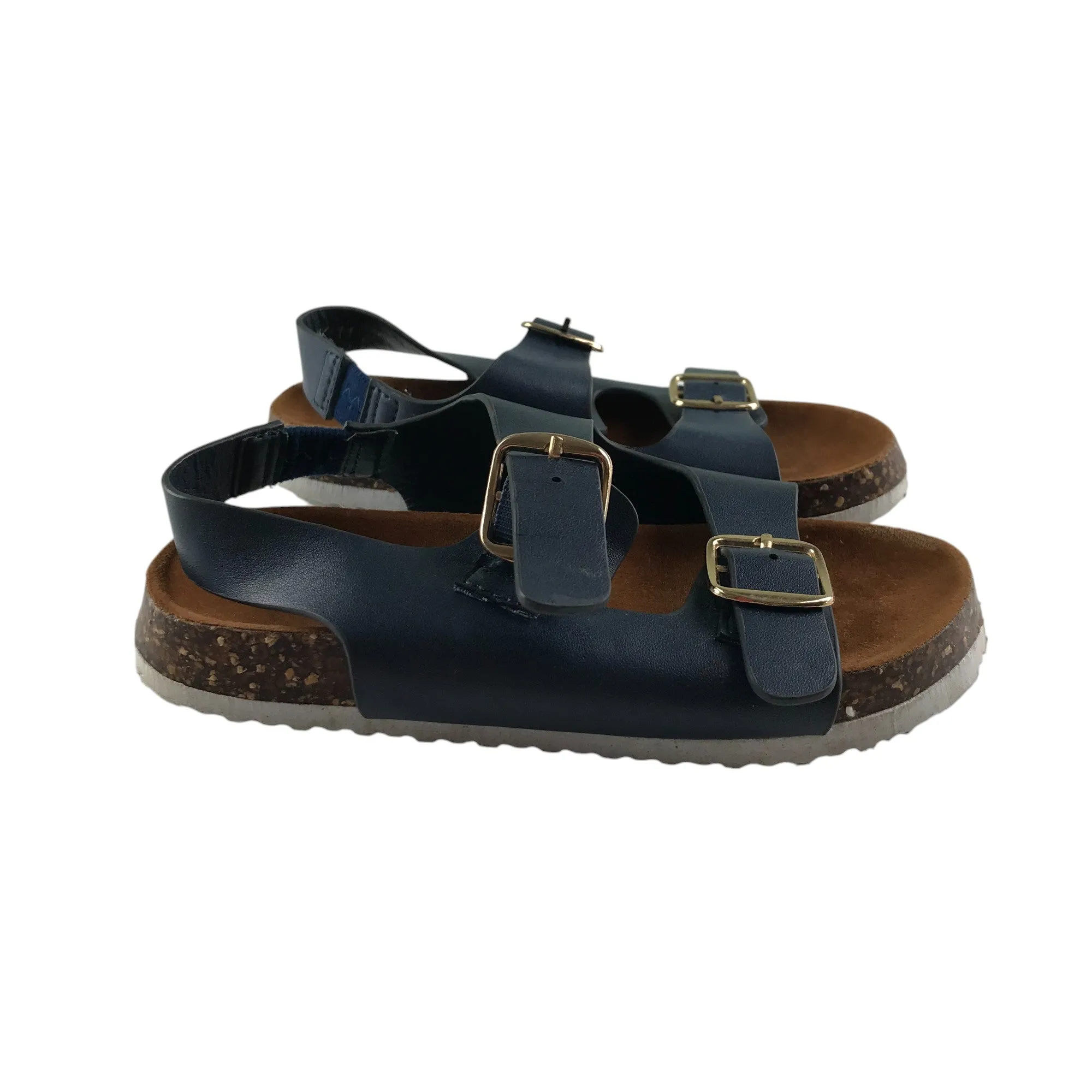 M&Co sandals shoe size 10 junior navy straps gripped soles