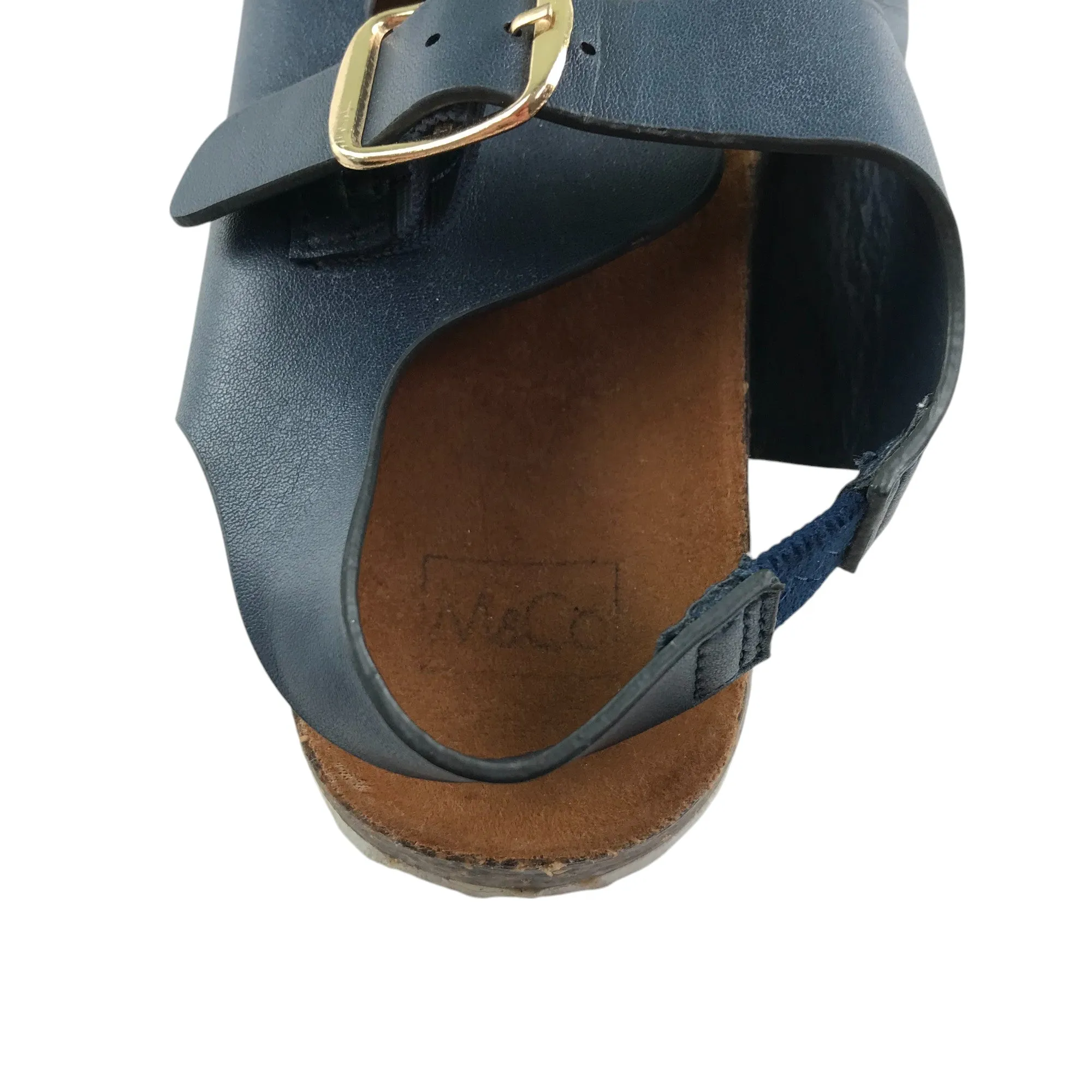 M&Co sandals shoe size 10 junior navy straps gripped soles