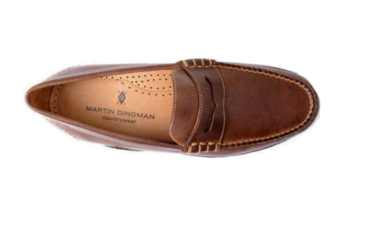 MARTIN DINGMAN BILL WATER BUFFALO LEATHER PENNY LOAFER