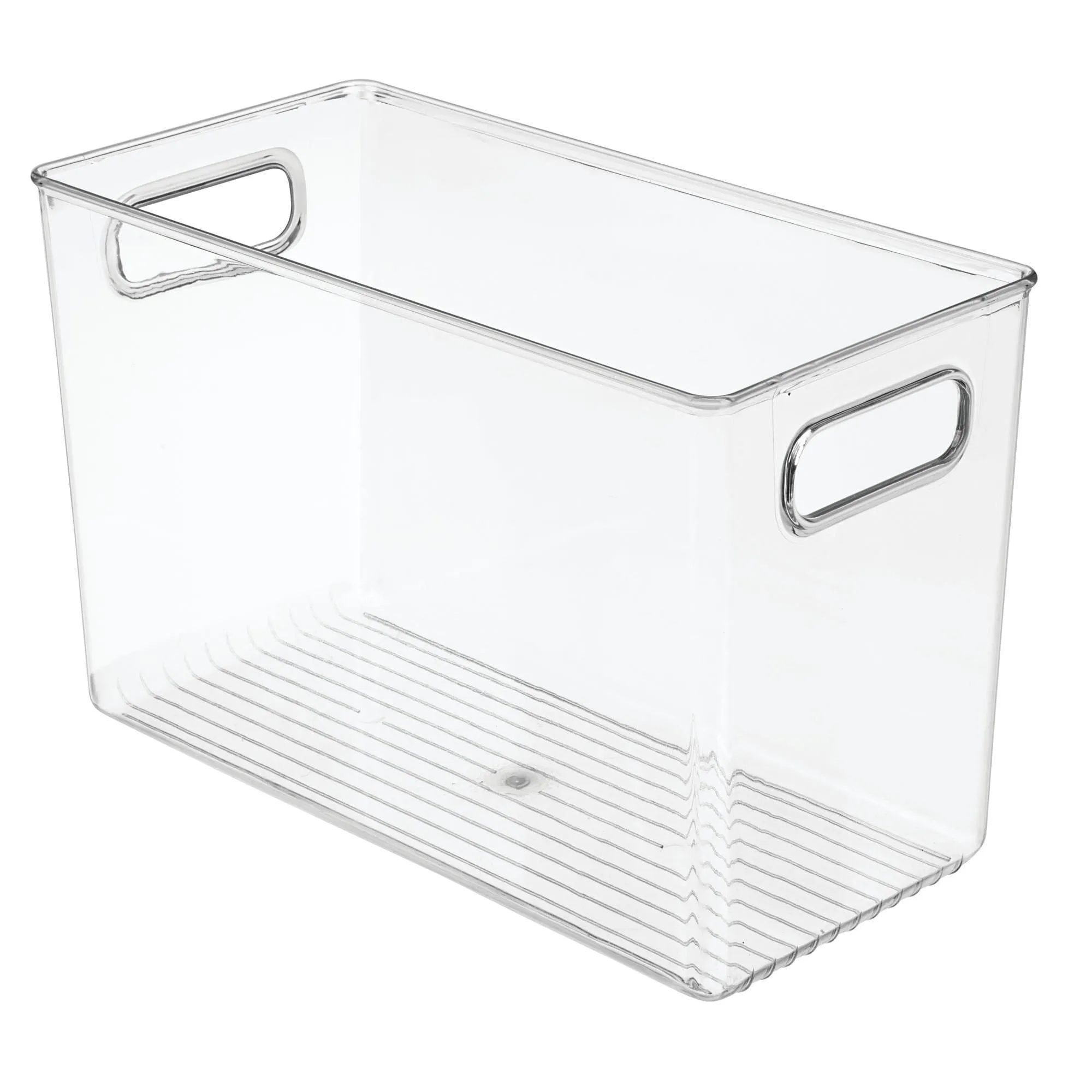 mDesign Deep Plastic Home Storage Organizer Bin for Cube Furniture Shelving in Office, Entryway, Closet, Cabinet, Bedroom, Laundry Room, Nursery, Kids Toy Room - 12" x 6" x 7.75" - 8 Pack - Clear