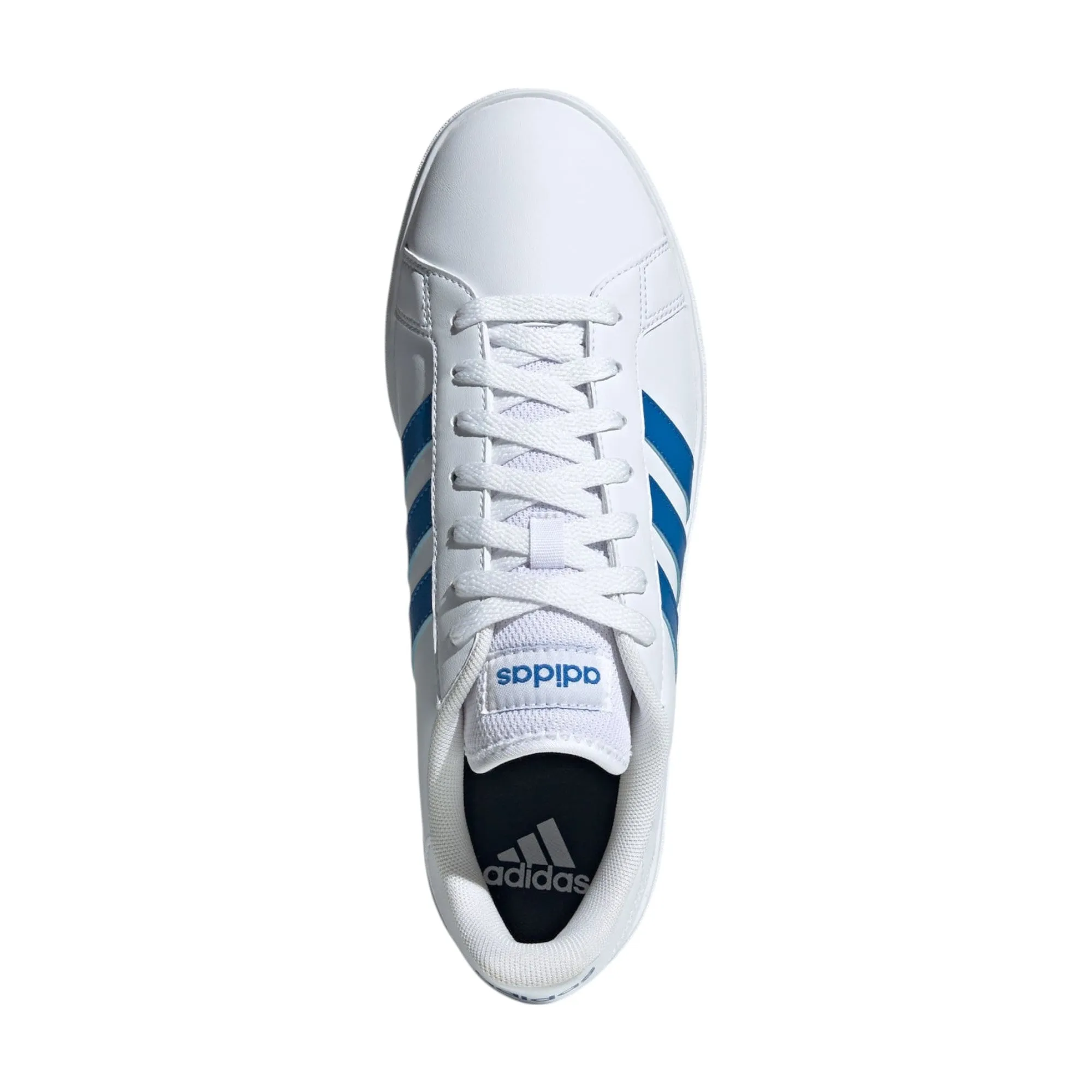 Mens Adidas Grand Court Base 2 Shoes White/Blue