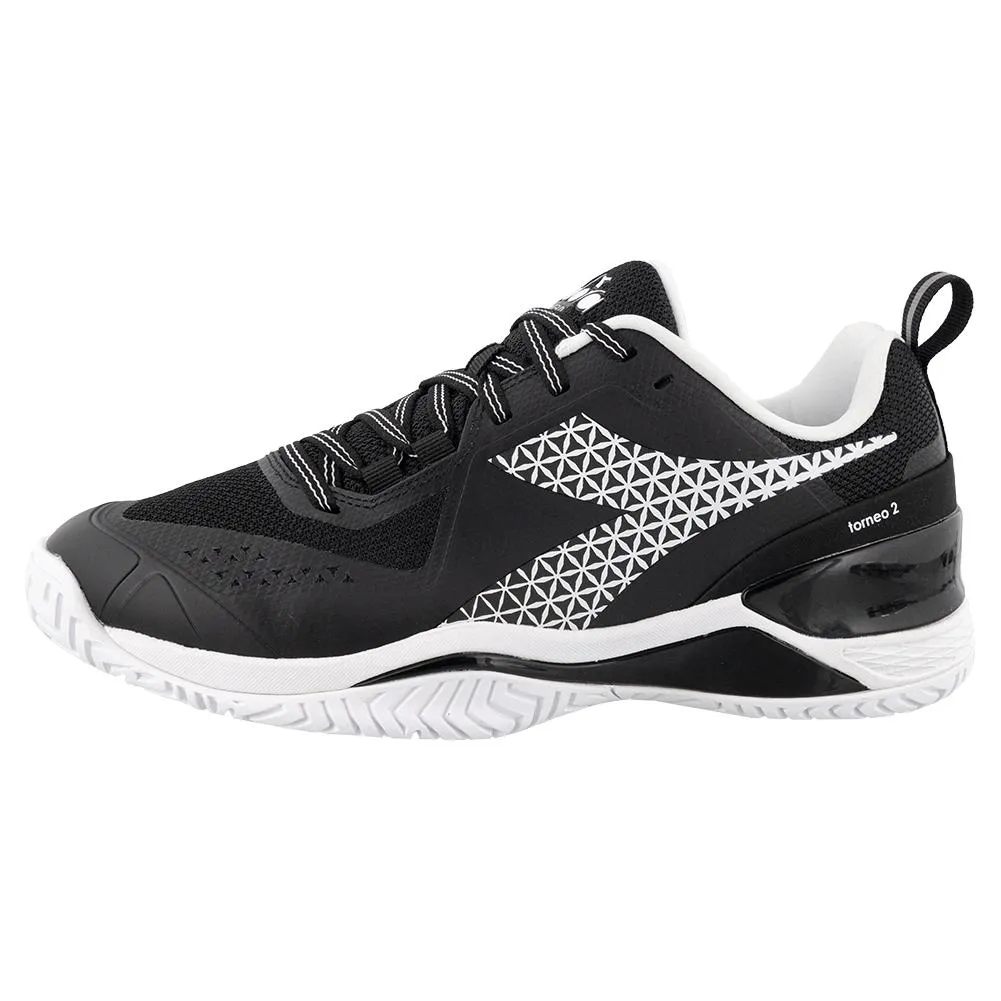 Men's Blushield Torneo 2 AG Tennis Shoes Black and White