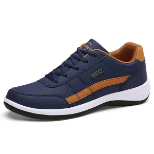 Men's leather breathable trainers non-slip footwear