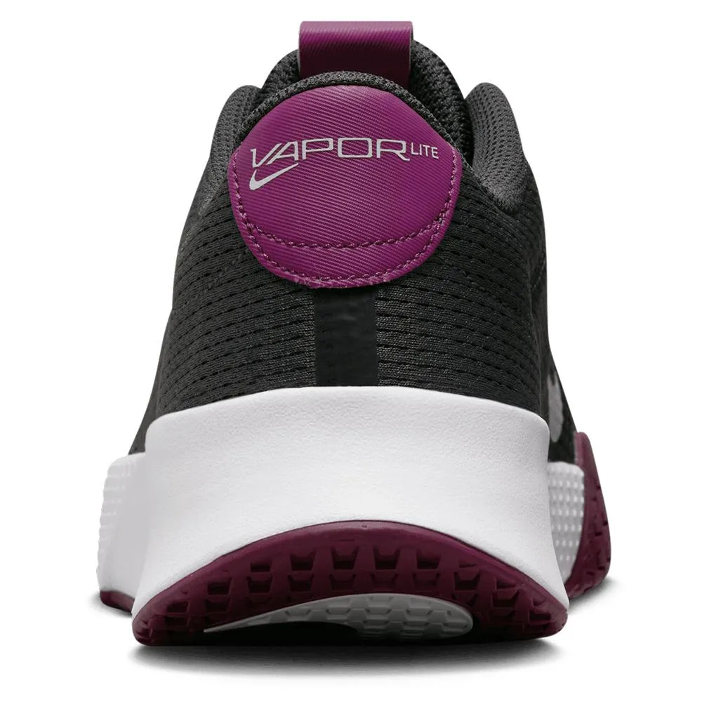 Mens Vapor Lite 2 Tennis Shoes Dark Smoke Grey and Sangria