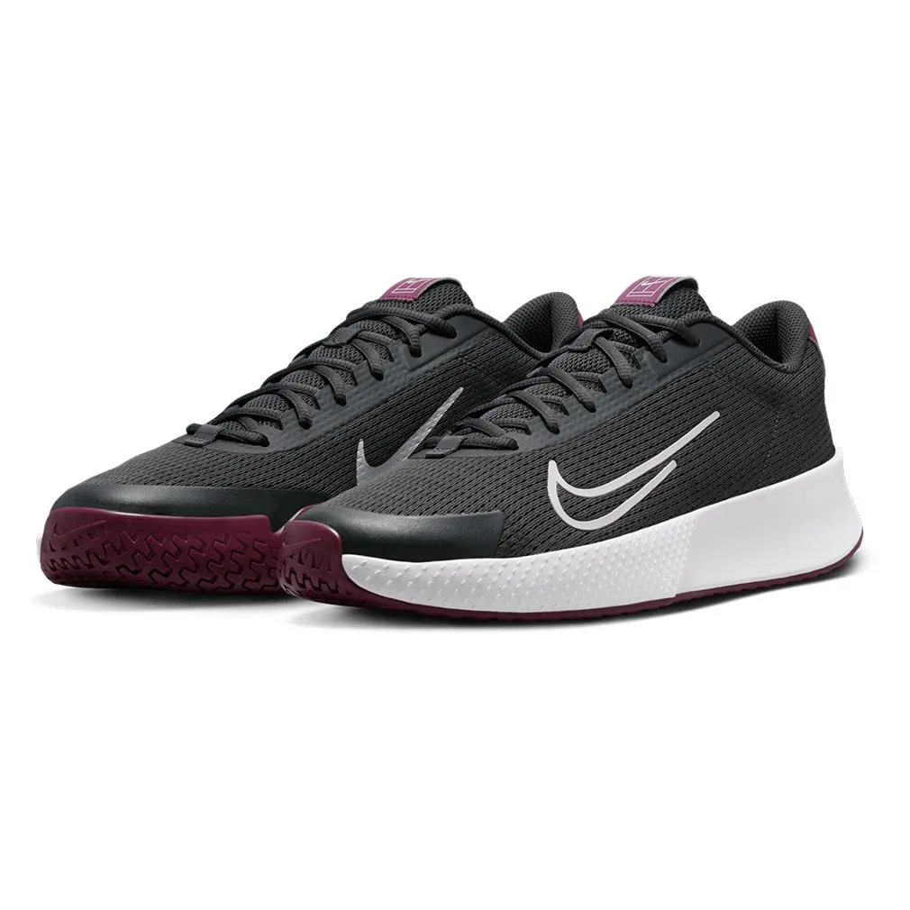 Mens Vapor Lite 2 Tennis Shoes Dark Smoke Grey and Sangria
