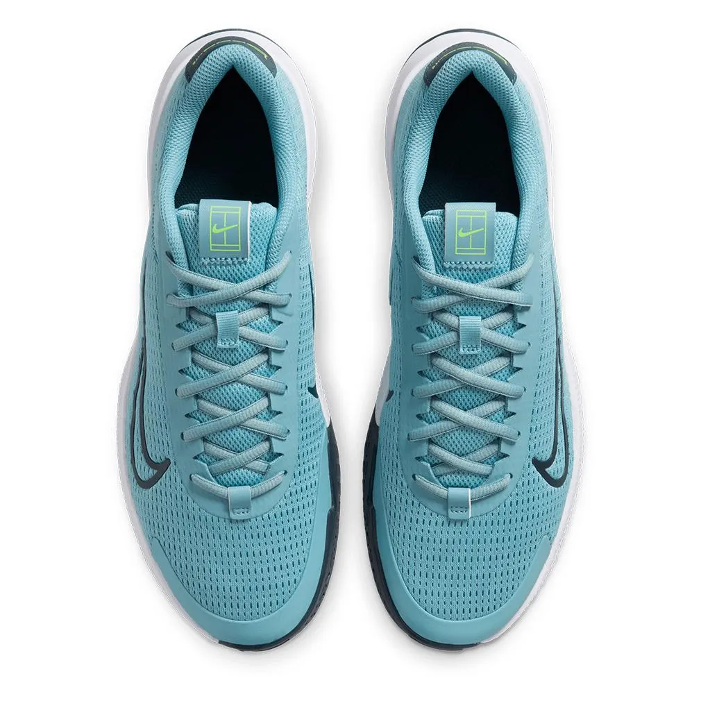 Mens Vapor Lite 2 Tennis Shoes Denim Turquiose and Volt