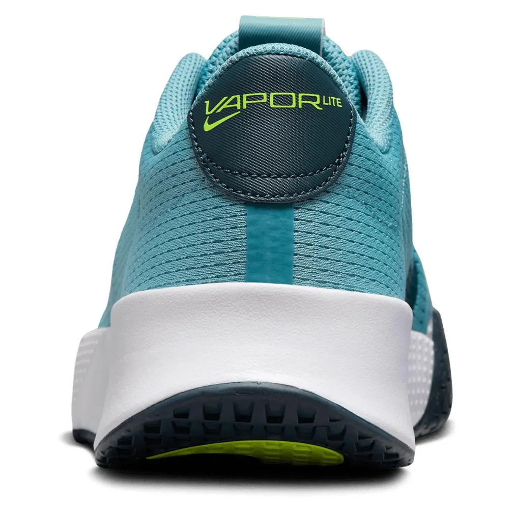 Mens Vapor Lite 2 Tennis Shoes Denim Turquiose and Volt