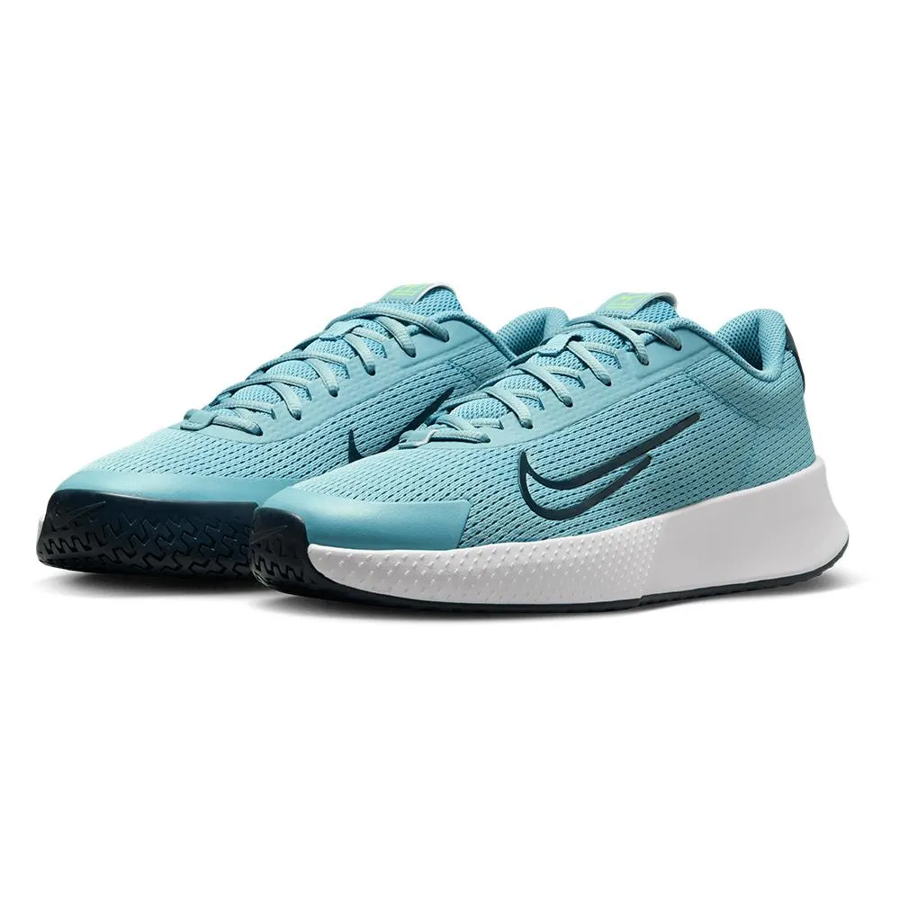 Mens Vapor Lite 2 Tennis Shoes Denim Turquiose and Volt