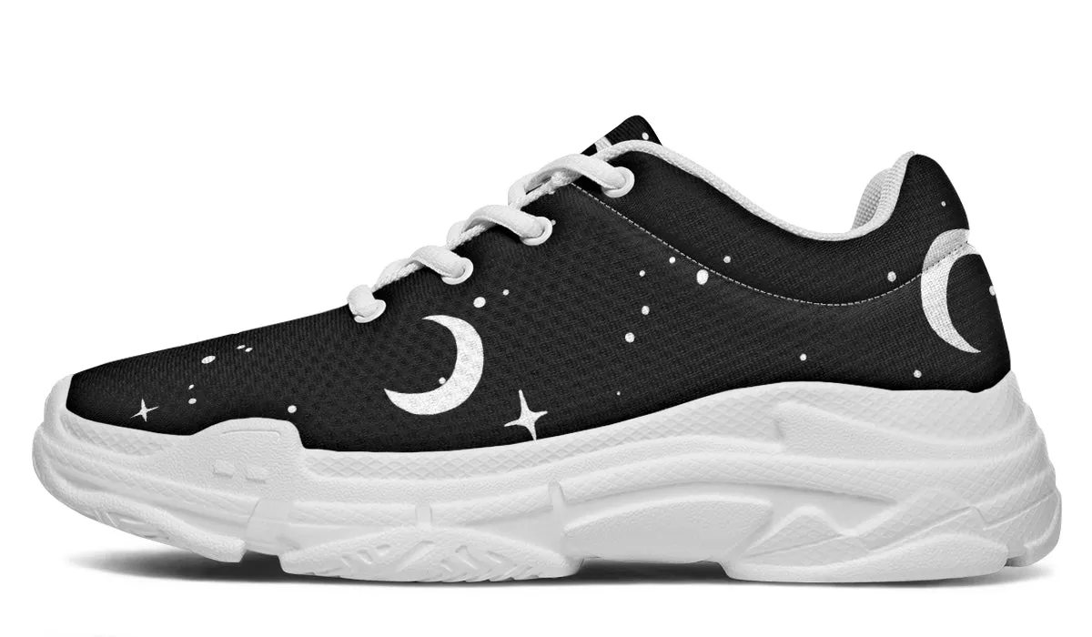 MoonDust Chunky Sneakers - Light Breathable and Comfortable Sports Shoes with Platform Soles