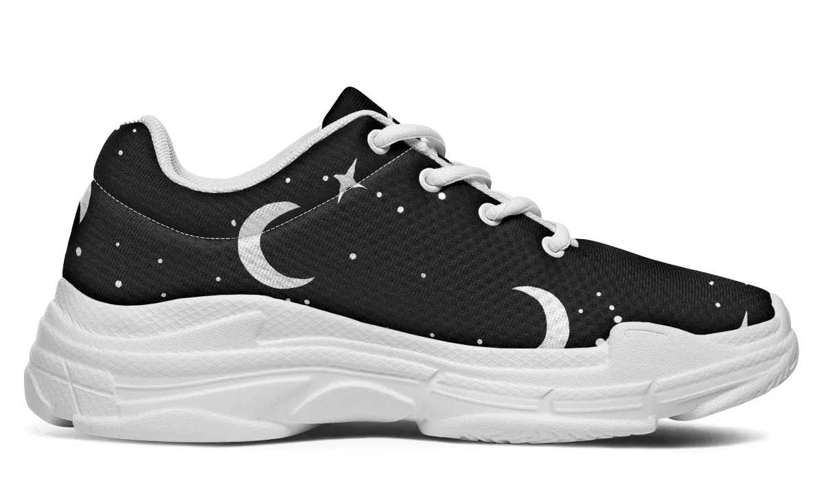 MoonDust Chunky Sneakers - Light Breathable and Comfortable Sports Shoes with Platform Soles