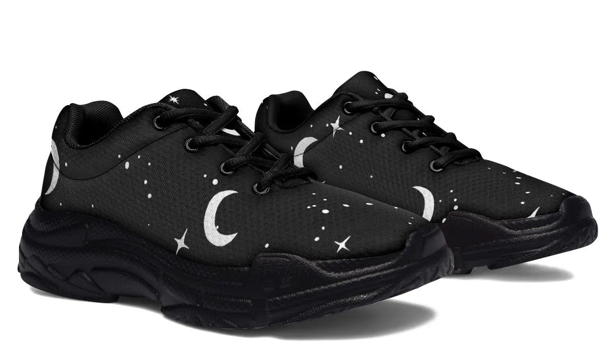 MoonDust Chunky Sneakers - Light Breathable and Comfortable Sports Shoes with Platform Soles
