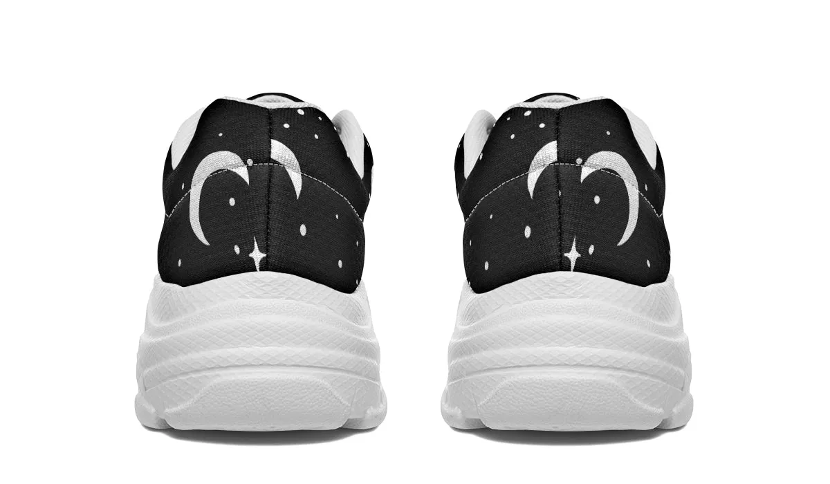 MoonDust Chunky Sneakers - Light Breathable and Comfortable Sports Shoes with Platform Soles