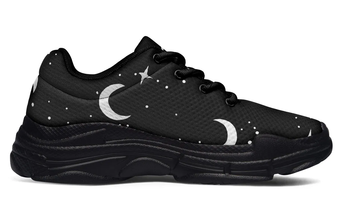 MoonDust Chunky Sneakers - Light Breathable and Comfortable Sports Shoes with Platform Soles