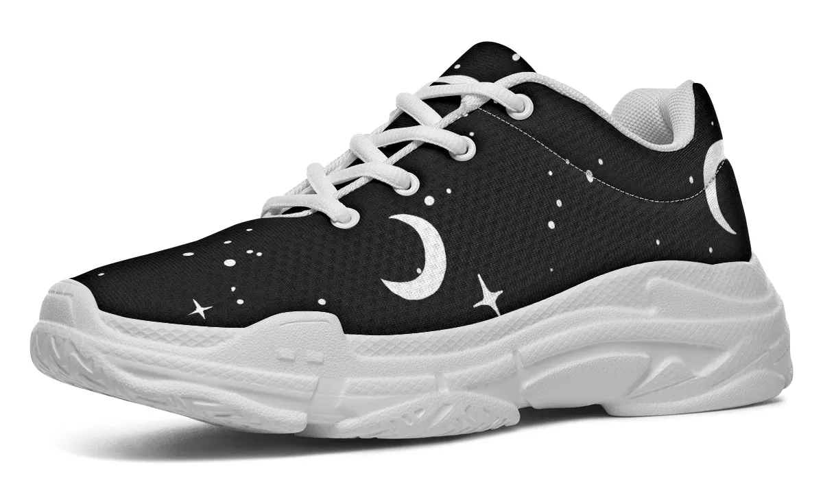 MoonDust Chunky Sneakers - Light Breathable and Comfortable Sports Shoes with Platform Soles