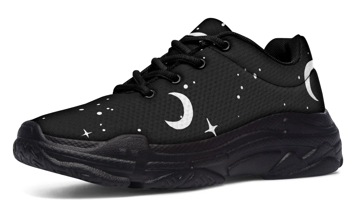 MoonDust Chunky Sneakers - Light Breathable and Comfortable Sports Shoes with Platform Soles