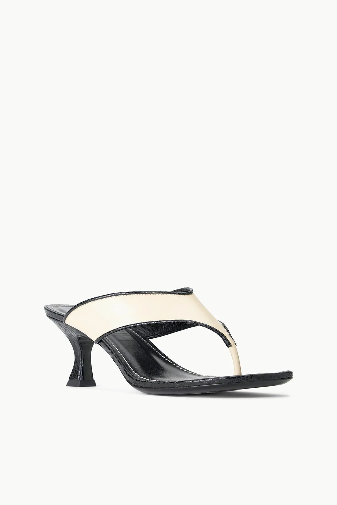 NATALIA THONG SANDAL | CREAM BLACK