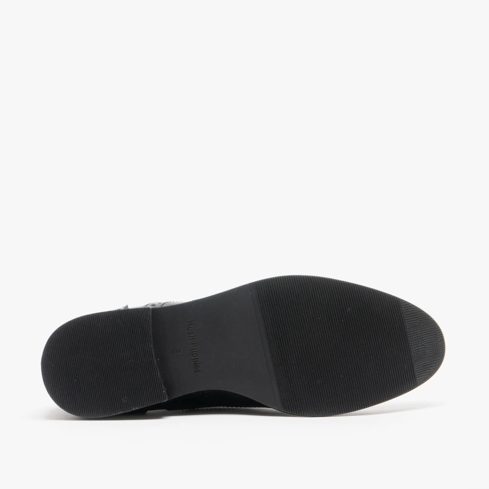 NATALIE Girls Leather Brogue Shoes Black