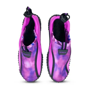 NORTY Girls 11-4 Purple Tie Dye Watershoe 38705