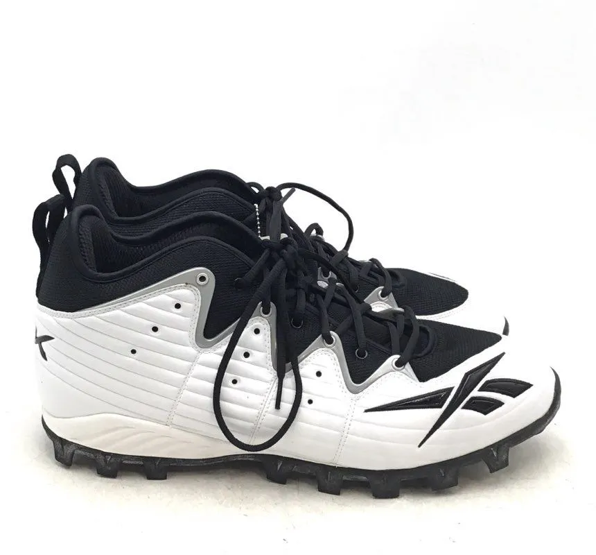 NWT Reebok Men's White Black NFL Football Cleats - Size 17