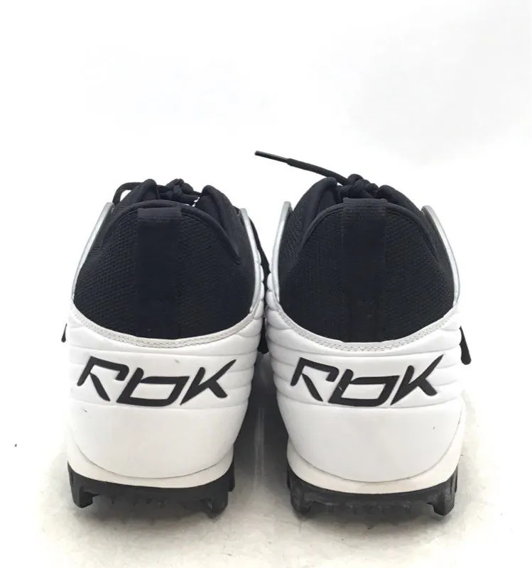 NWT Reebok Men's White Black NFL Football Cleats - Size 17