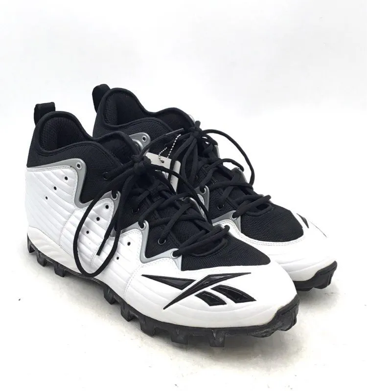 NWT Reebok Men's White Black NFL Football Cleats - Size 17