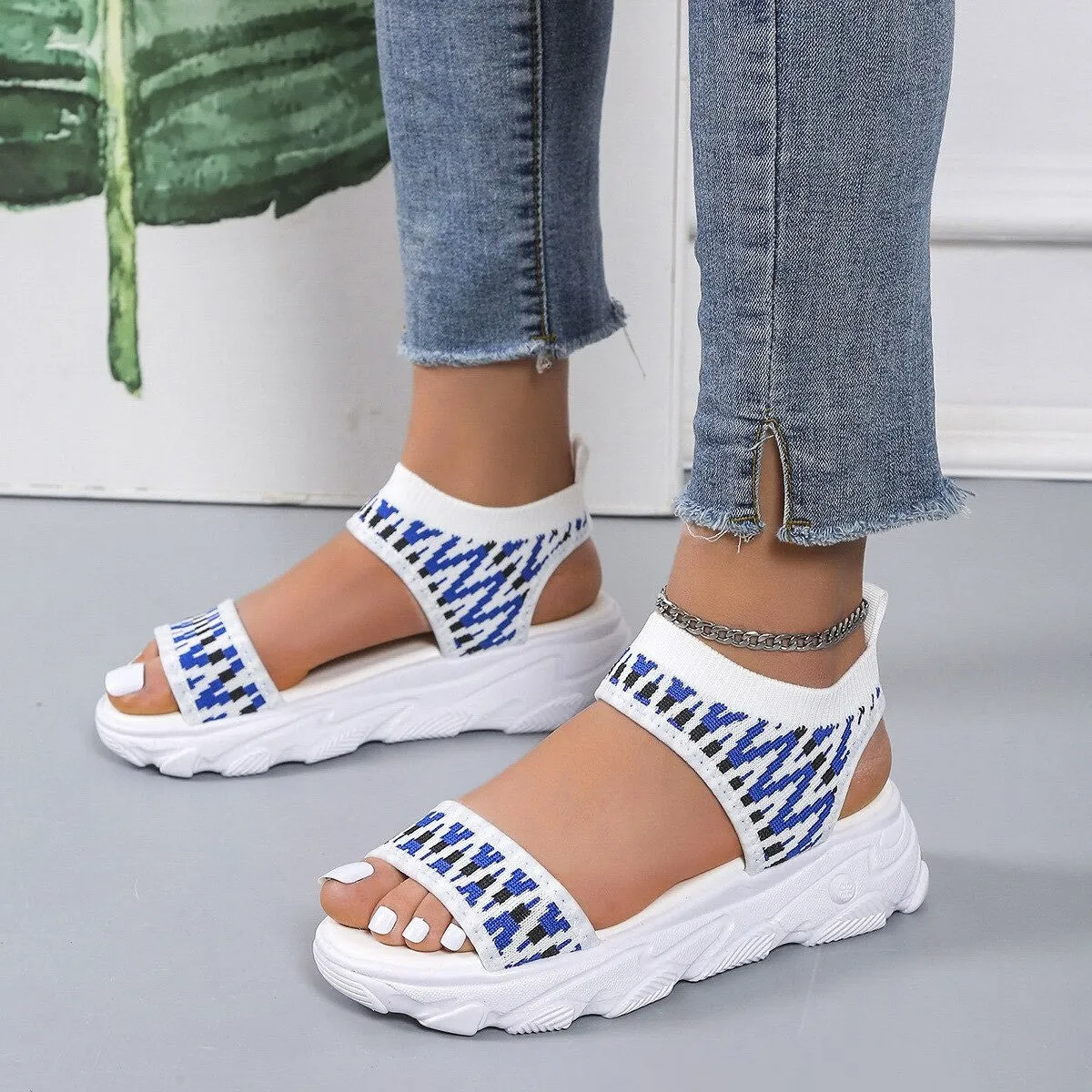 OCW Sports Sandals For Women Summer Thick Bottom Beach Casual